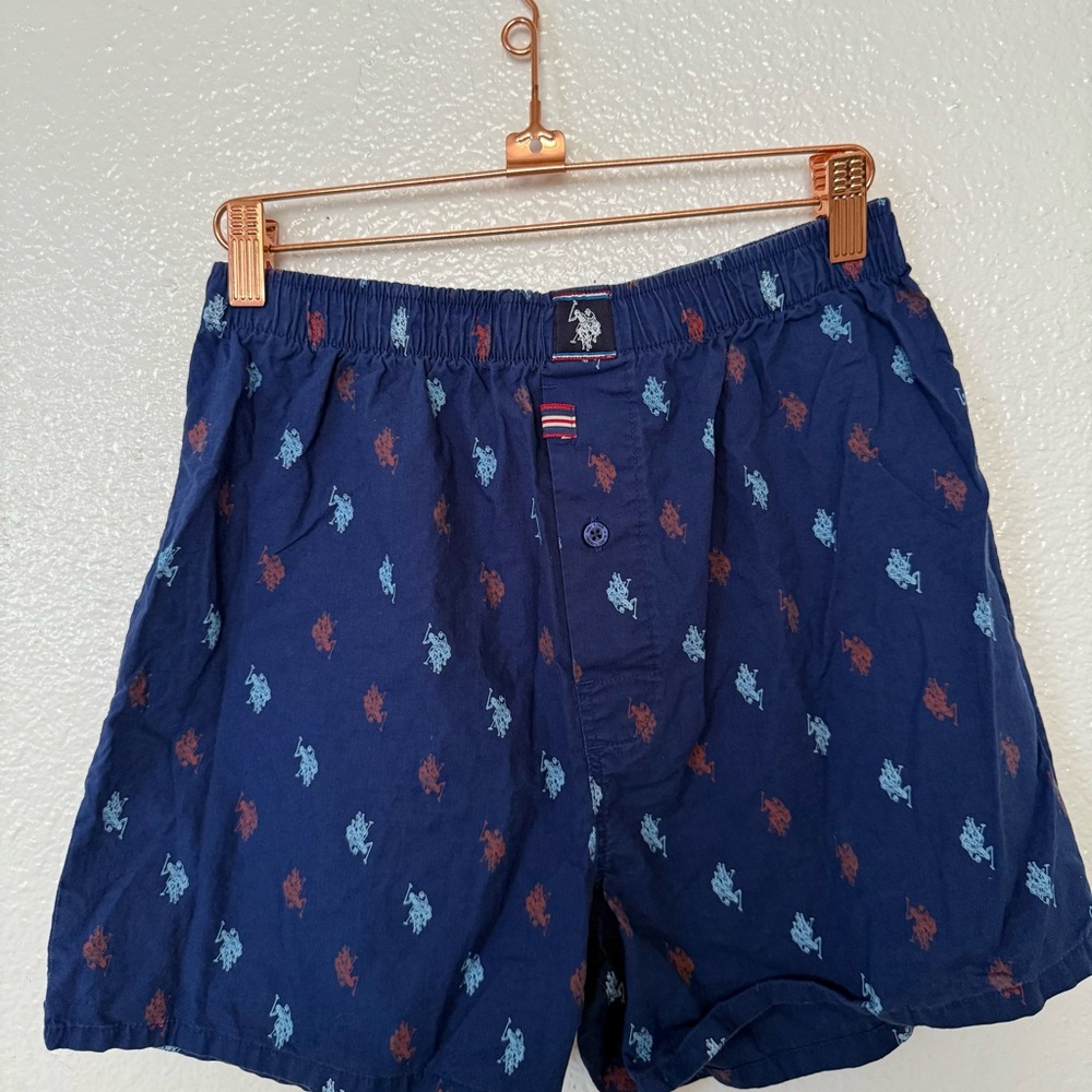 U.S. Polo Assn. Blue Boxers with Classic Pattern size M